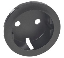 Celiane Графит Накладка розетки с/з, для винт и безвинт зажимов (мех. 67153, 67161)  067931  Legrand