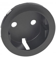 Celiane Графит Накладка розетки с/з, для винт и безвинт зажимов (мех. 67153, 67161)  067931  Legrand