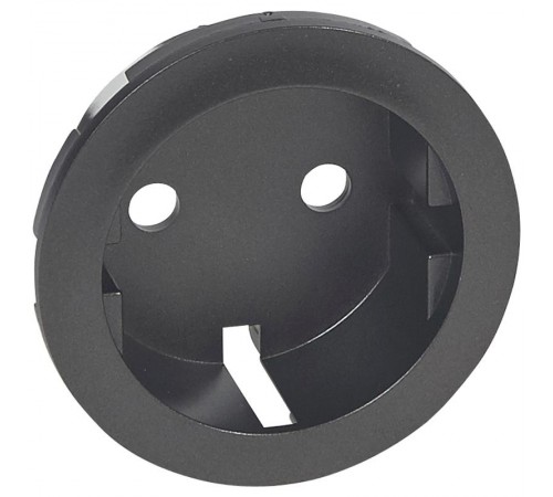 Celiane Графит Накладка розетки с/з, для винт и безвинт зажимов (мех. 67153, 67161)  067931  Legrand