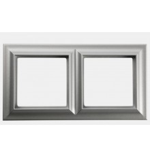 Рамка 2-поста; Eco Profi  Standart; термопласт; алюминий  EPS482AL  Jung