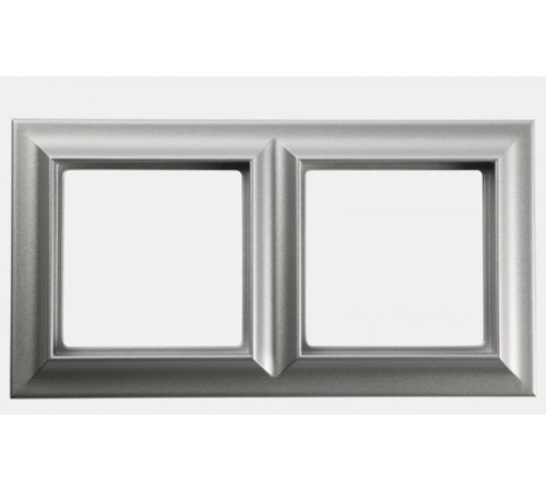 Рамка 2-поста; Eco Profi  Standart; термопласт; алюминий  EPS482AL  Jung