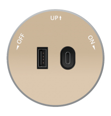 MULTITRACK Розетка 2хUSB (тип А+С) 18 Вт, 5 В/3 А ПЕСОЧНЫЙ  MTK13003P  SE