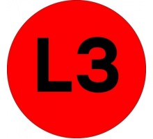 Наклейка "L3" d=20мм PROxima  an-2-15-2  EKF