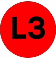 Наклейка "L3" d=20мм PROxima  an-2-15-2  EKF
