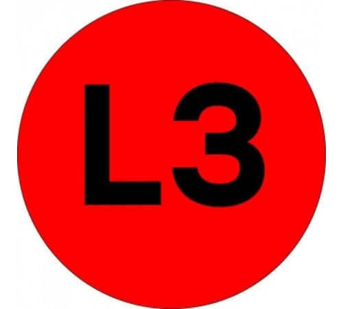 Наклейка "L3" d=20мм PROxima  an-2-15-2  EKF