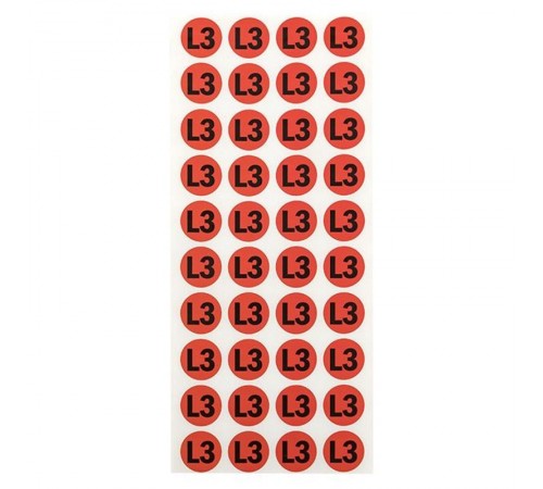 Наклейка "L3" d=20мм PROxima  an-2-15-2  EKF