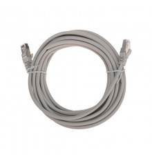 Патч-корд F/UTP, CAT 5e, RJ45-RJ45, 26AWG, LSZH, серый, 5м REXANT  02-0110-5  REXANT
