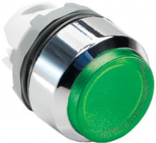 Кнопка MP3-21G зеленая выступающая (только корпус) с подсветкой без фиксации  1SFA611102R2102  ABB