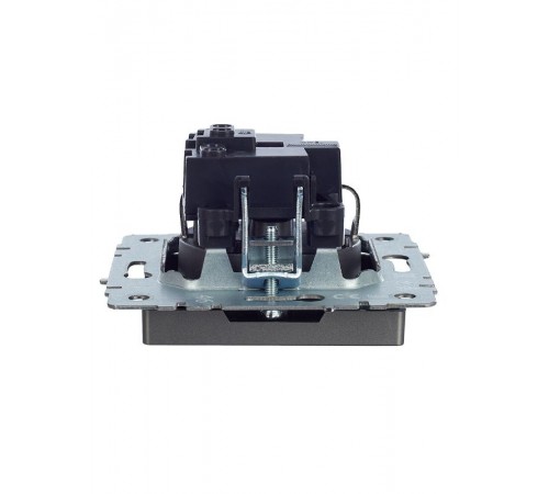 BRITE Розетка с заземлением без шторок 16А РС11-1-0-БрС сталь   BR-R11-16-K46  IEK