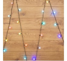 Гирлянда "Мультишарики" 18мм 5м, темно-зеленый ПВХ, 30 диодов, цвет RGB  303-549  NEON-NIGHT