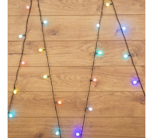 Гирлянда "Мультишарики" 18мм 5м, темно-зеленый ПВХ, 30 диодов, цвет RGB  303-549  NEON-NIGHT