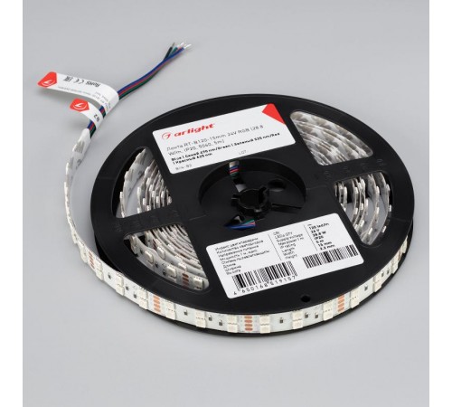 Лента светодиодная RT-B120-15mm 24V RGB (28.8 W/m, IP20, 5060, 5m) (arlight, Открытый)  011205(2)  Arlight