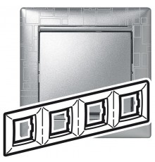 Valena Алюминий модерн Рамка 4-ая гориз  770344  Legrand