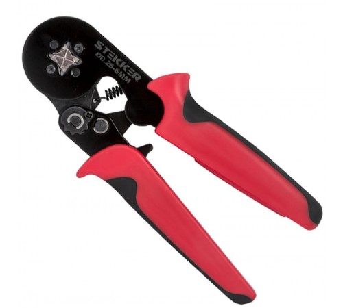 Кримпер для обжима втулочных наконечников d0,25-10мм, красный, CTLS006-240  39353  STEKKER