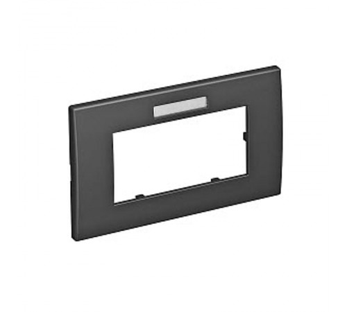 Рамка двойная Modul45 (с полем д/маркировки.,горизонт.,84x140 мм,черный) (AR45-BF2 SWGR)  6119354  OBO Bettermann