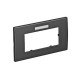 Рамка двойная Modul45 (с полем д/маркировки.,горизонт.,84x140 мм,черный) (AR45-BF2 SWGR)  6119354  OBO Bettermann