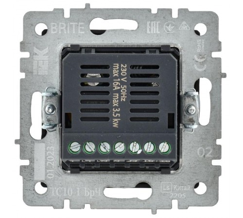 BRITE Термостат электронный с индикацией ТС10-1-БрЧ черный  BR-RT11-K02  IEK