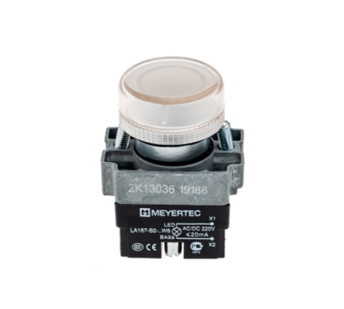 Сигнальная лампа в сборе, белый, 220V AC/DC, мет. MTB2-BV631  43354  ОВЕН