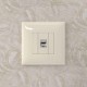Компьютерная розетка RJ-45 без шторки в стену, кат.5e одинарная экранированная, "Avanti", "Ванильная дымка"  4405763  DKC