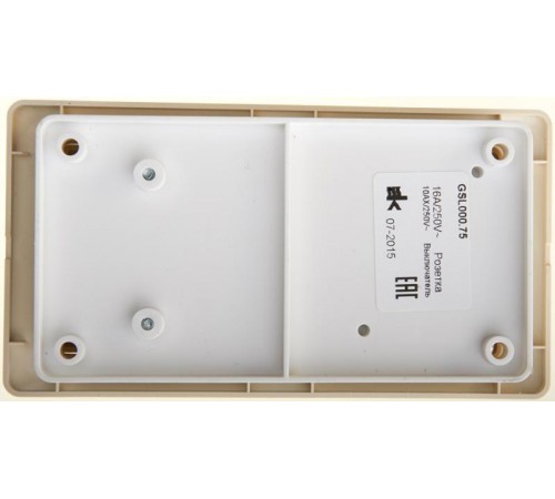 Glossa Бежевый Блок: Розетка с заземлением со шторками и 2-кл. Выключатель с подсветкой  GSL000275  SE