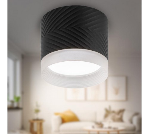 Светильник настенно-потолочный спот OL38 BK под GX53 IP20 черный  Б0056386  ЭРА