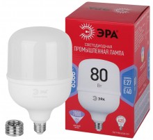 Лампа светодиодная  RED LINE LED POWER T140-80W-6500-E27/E40 R  80вт колокол холодный белый свет   Б0063884  ЭРА