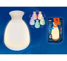 Настольный светильник ваза 3W. акк. 1800mAh. сенсор, белый ULD-R200 LED/100Lm/3000K/RGB WHITE  UL-00004545  Uniel