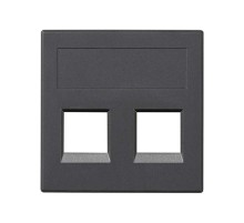 Simon CIMA 500 Адаптер для 2 шт RJ-45 CJ545.., CJ645.., CJ6A45F, 50х50мм, 500CIMA, графит  50000189-038  Simon