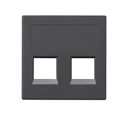 Simon CIMA 500 Адаптер для 2 шт RJ-45 CJ545.., CJ645.., CJ6A45F, 50х50мм, 500CIMA, графит  50000189-038  Simon