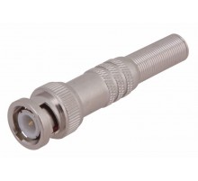 Разъем штекер BNC под пайку с пружиной металл (универсальный)  05-3075  REXANT