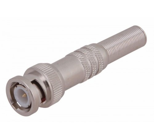 Разъем штекер BNC под пайку с пружиной металл (универсальный)  05-3075  REXANT