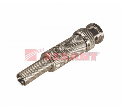 Разъем штекер BNC под пайку с пружиной металл (универсальный)  05-3075  REXANT