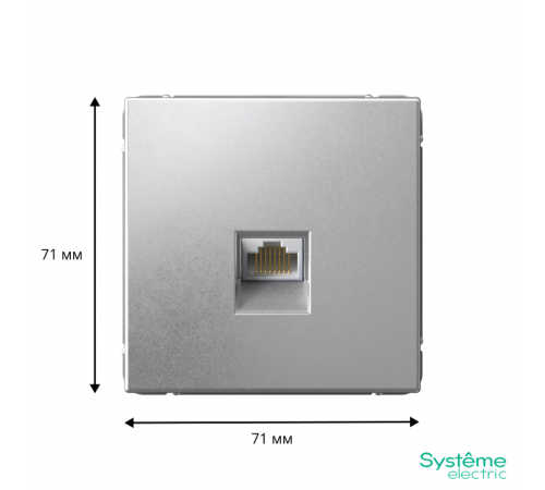 ArtGallery Алюминий Розетка компьютерная RJ45, кат. 5е, механизм  GAL000383 SE