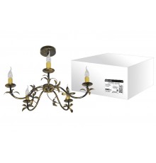 Люстра НСБ-04-01-5х40 "Регина" черный с золотом 5х40Вт E14  SQ0370-0022  TDM