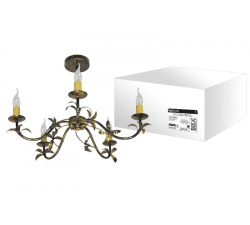 Люстра НСБ-04-01-5х40 "Регина" черный с золотом 5х40Вт E14  SQ0370-0022  TDM