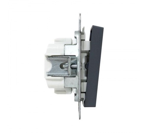 Механизм выключателя, одноклавишный, проходной, графит Эпика  UP1-SWG-11 EKF