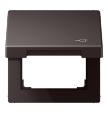 Рамка с подпружиненной крышкой для механизмов 50*50, с символом "Вилка" AL2990KLSOCD Jung