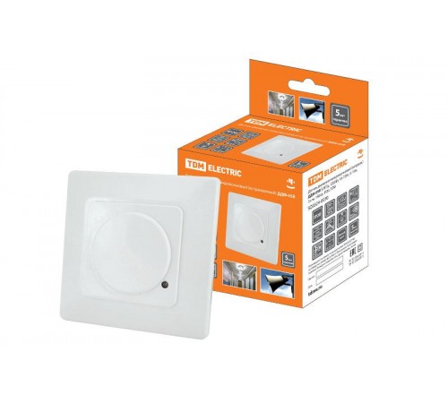 Датчик движения ДДМ-05В 5,8ГГц, 1200Вт, 10-720с, 5-15м, 3+лк, 180гр, IP20,  SQ0324-0030  TDM