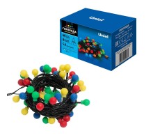 Гирлянда светодиодная с контр. Разноцветные шарики ULD-S0540-060/DGA MULTI IP20 COLORBALLS   60 диодов 5,4 м мульти IP20 шнур зеленый  07928  Uniel