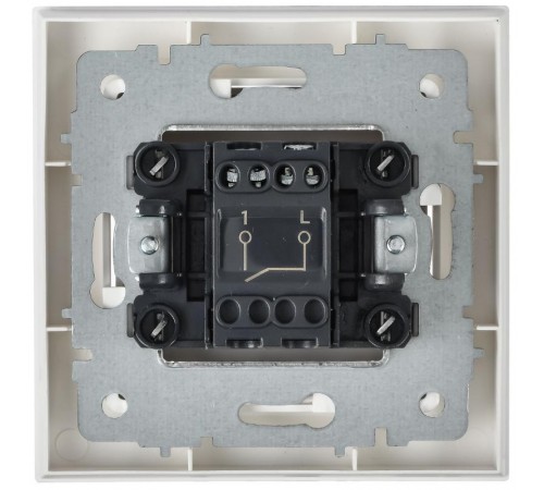 BRITE Выключатель 1-клавишный 10А в сборе ВСР10-1-0-БрАБ арктический белый   BR-V10-0-10-K91-F  IEK