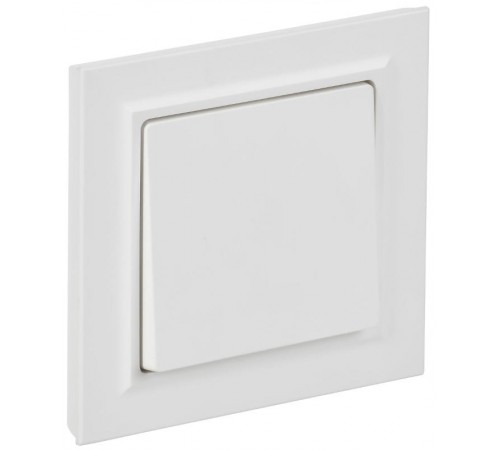 BRITE Выключатель 1-клавишный 10А в сборе ВСР10-1-0-БрАБ арктический белый   BR-V10-0-10-K91-F  IEK