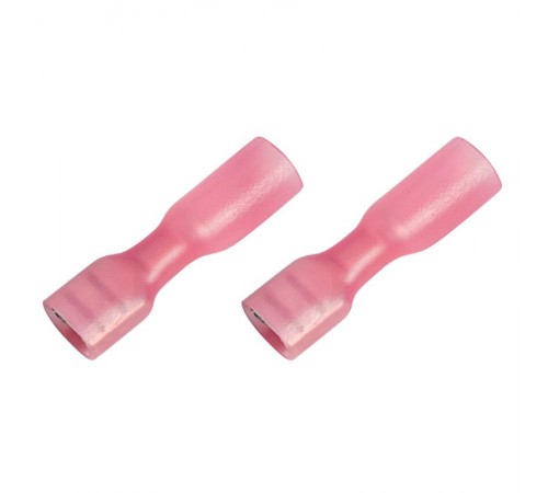 Клемма плоская полностью изолированная термоусаживаемая гнездо 6.6 мм 0.5-1.5 мм (РПи-м-т 1.5-(6.3) красный  08-0614  REXANT