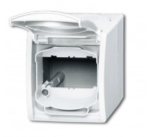 Корпус IP44 для коммуникационных разъёмов и суппортов DCS, с полем для надписи, серия ocean, цвет альп. белый  1724-0-4264   2CKA001724A4264  ABB