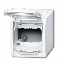 Корпус IP44 для коммуникационных разъёмов и суппортов DCS, с полем для надписи, серия ocean, цвет альп. белый  1724-0-4264   2CKA001724A4264  ABB