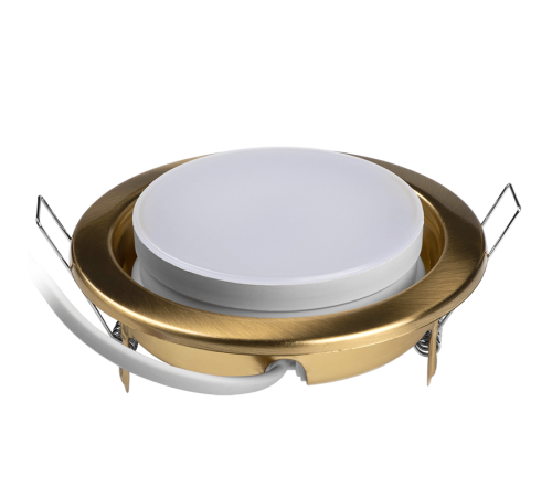 Светильник точечный встраиваемый под лампу ДВО PGX53 10639.23 15Вт GX53 IP20 золото матовое  1016843  Jazzway