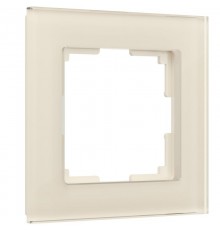 W0011141/ Электроустановочные изделия - Рамка на 1 пост (молочный, стекло)  a058813  Werkel