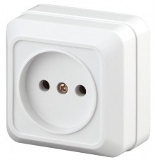 2Э-201-01 Intro Розетка 2P, 16А-250В, ОУ, б.м.п., Quadro, белый  Б0038870  Intro