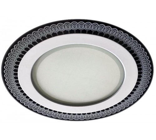 Светильник потолочный светодиодный DK LED 9-12 круглый "стекло с рисунком" 12W 4000K  Б0028263  ЭРА