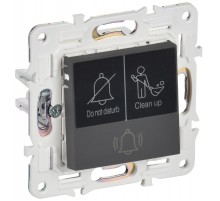 SKANDY Кнопка звонка с индикацией для отелей 10А SK-V17G графит   SK-V14-2-10-K53  IEK