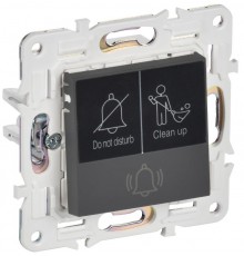 SKANDY Кнопка звонка с индикацией для отелей 10А SK-V17G графит   SK-V14-2-10-K53  IEK